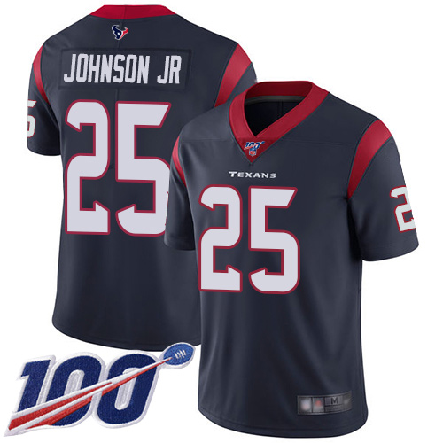 Houston Texans Limited Navy Blue Men Duke Johnson Jr Home Jersey NFL Football #25 100th Season Vapor Untouchable